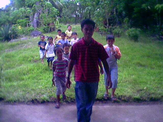 a student role playng JESUS with disciples
